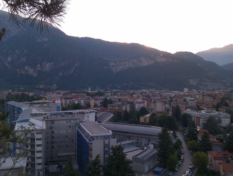 Una foto di Trento presa dal Parco di Gocciadoro
